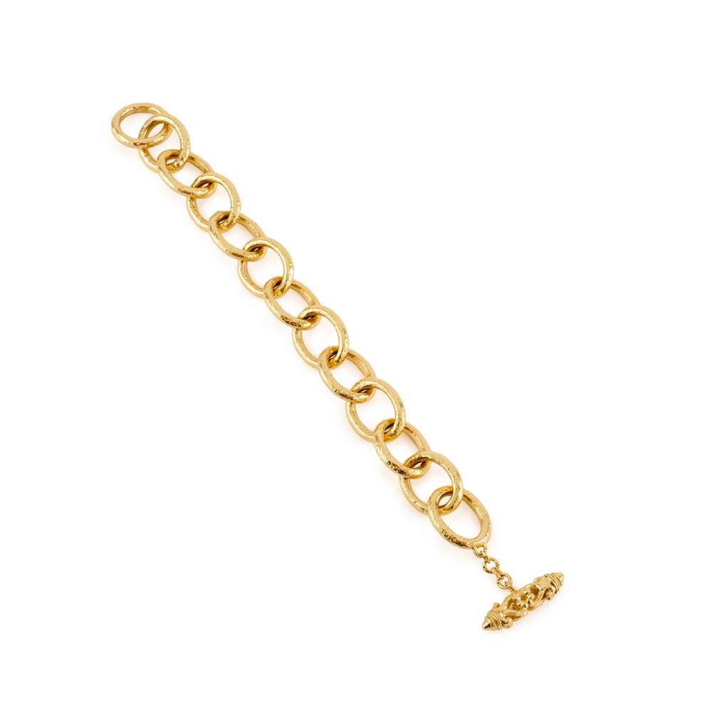 Small "Courtney's" Link Bracelet with Toggle Clasp