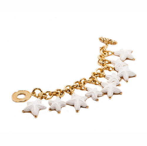 12mm Link Bracelet with Cocholong "Starfish" with Medium "Mimi" Toggle Clasp