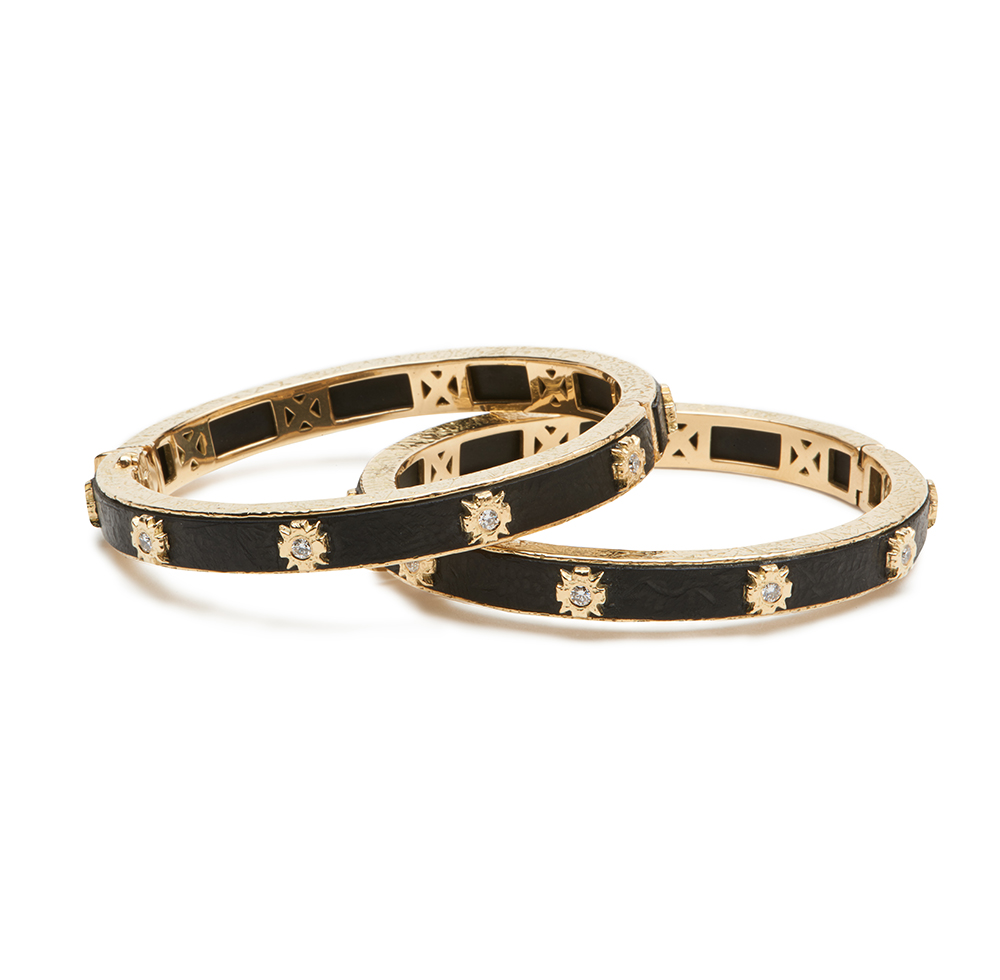 Jet & Diamond Small "Diez" Bangle