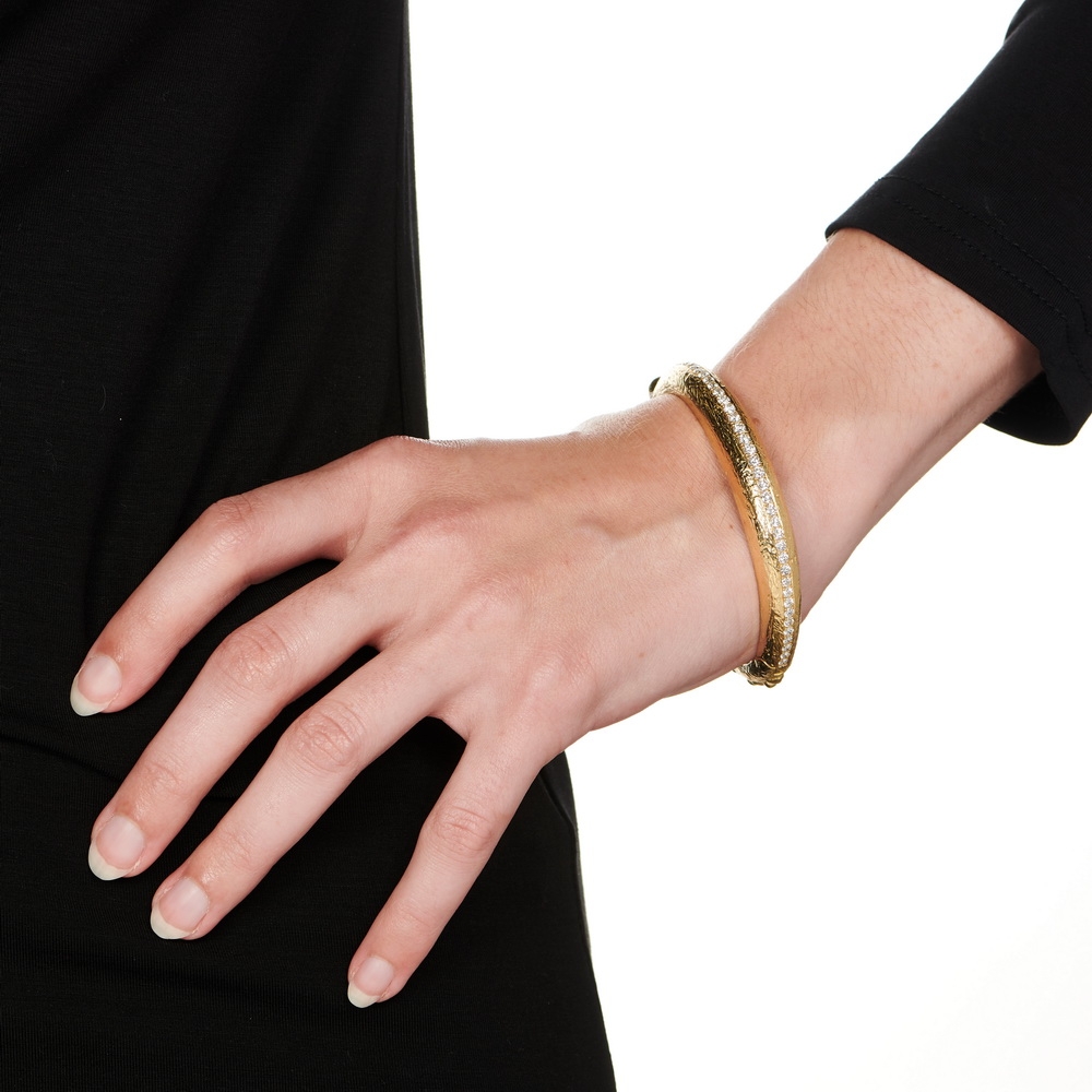 "Dots and Diamonds" Bangles with Diamonds B-1319_on_model.jpg