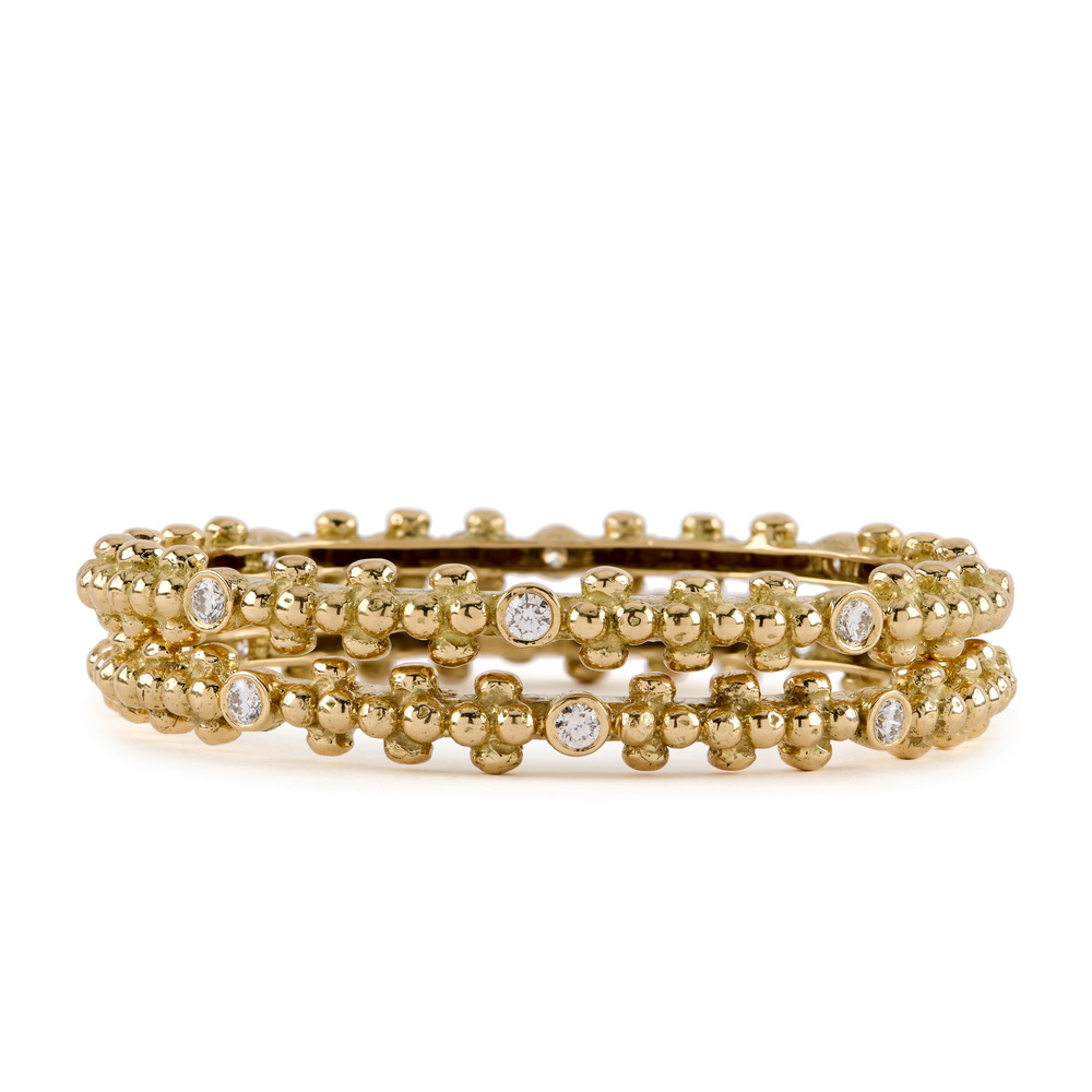 "Bubbles" Bangle with Diamonds