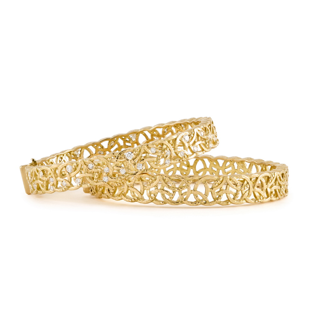 Small Diamond "Vanderbilt" Bracelet & Small "Vanderbilt" Bracelet
