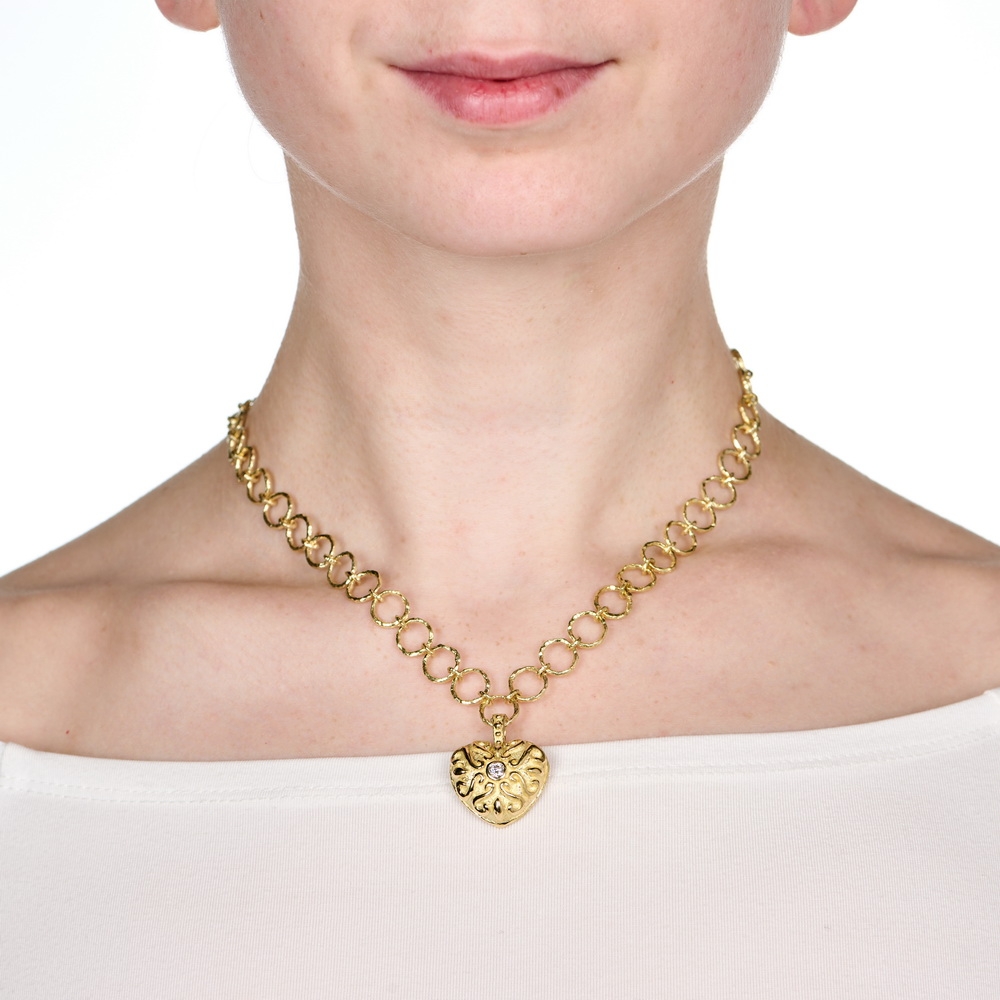 Medium "Ma Cherie" Heart Pendant with Diamond D-1135-17258_on_N-2245_on_model.jpg