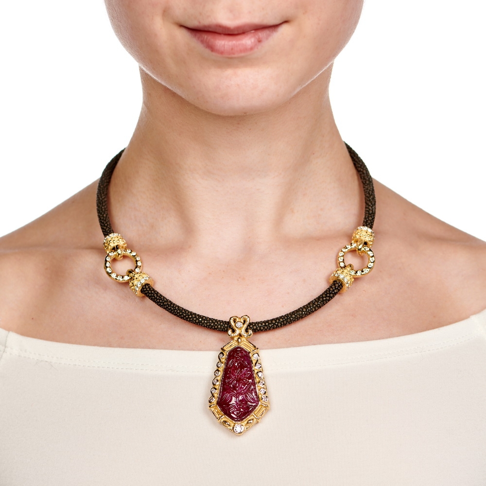 Carved Ruby and Diamond Pendant D-1401-15890_N-2223-15891_on_model.jpg