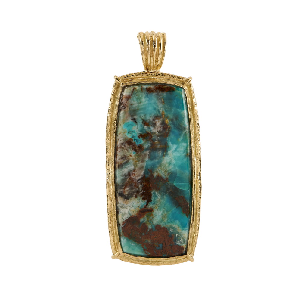 Chrysacolla in Collawood Cabochon Pendant