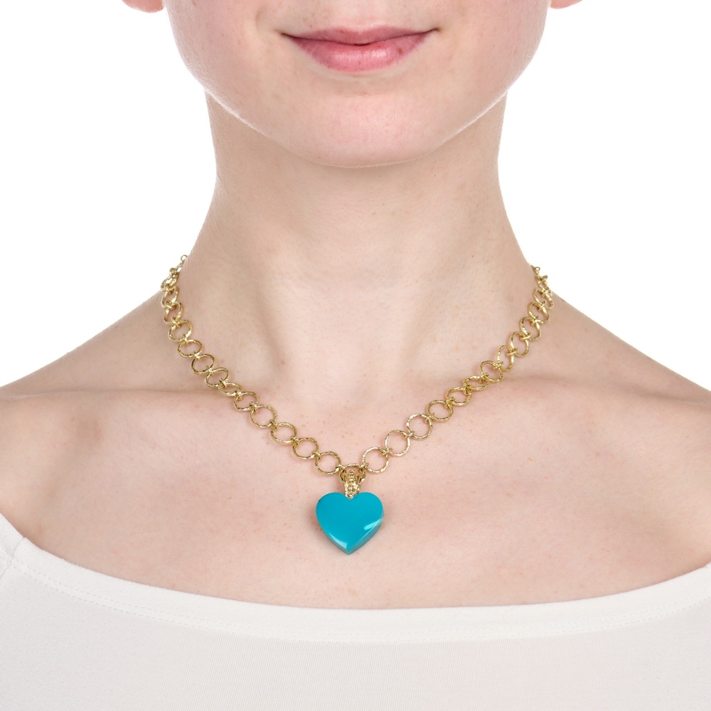 Chrysocolla "Heart" Pendant D-1482-17196_on_N-2245_on_model.jpg