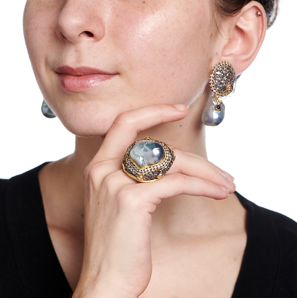 Sapphire Earrings with Blue Pearl Drops E-1603-14288_R-1535-14235_on_model.jpg