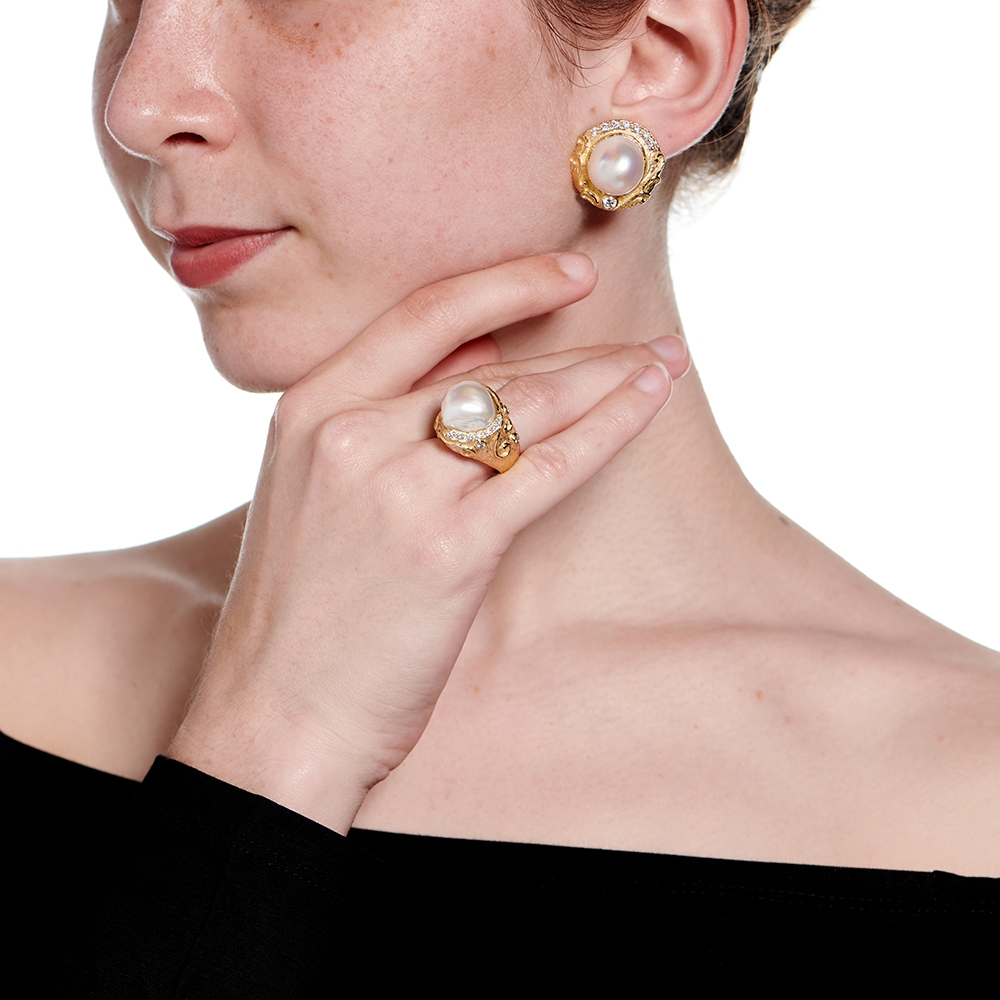 Baroque White Pearl and Diamond Earrings E-1640-14743_R-1500-13569_on_model.jpg