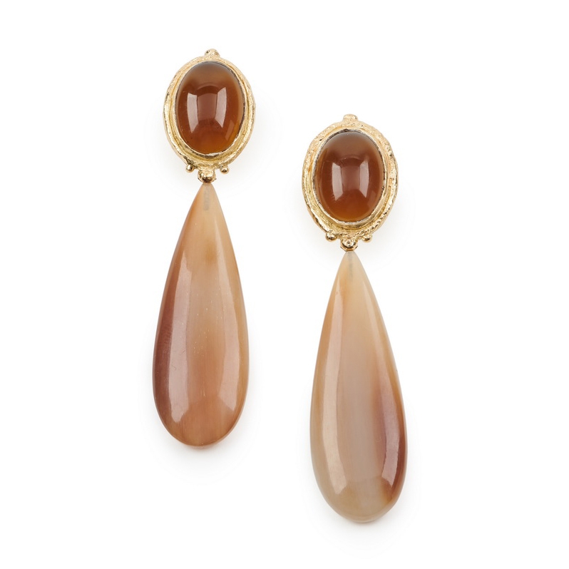 Cognac Quartz and Horn Dangle Earrings E-1687-15066_Cognac_Quartz_Horn_Dangle_Earrings.jpg
