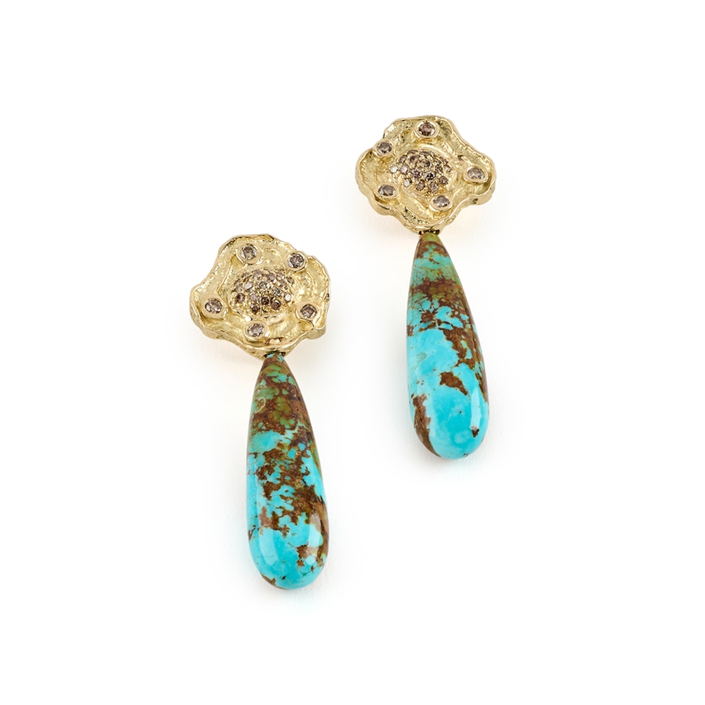Medium Cognac Wave Earrings with Briolette Turquoise Drops E-1863-17213_Med_Cognac_Wave_Earrings_w_Turq_Drops.jpg