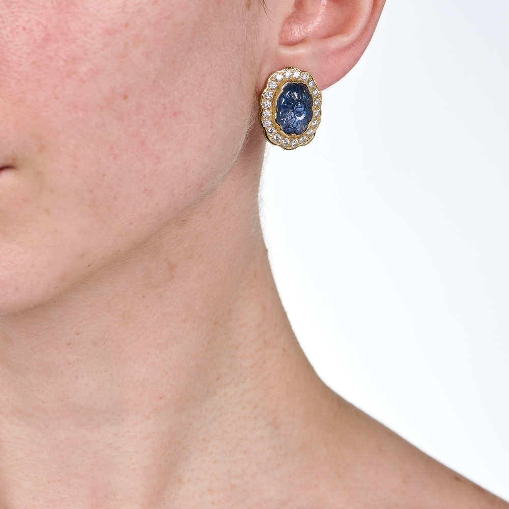 Carved Sapphire and Diamond Earrings E-1875-17282_on_model.jpg