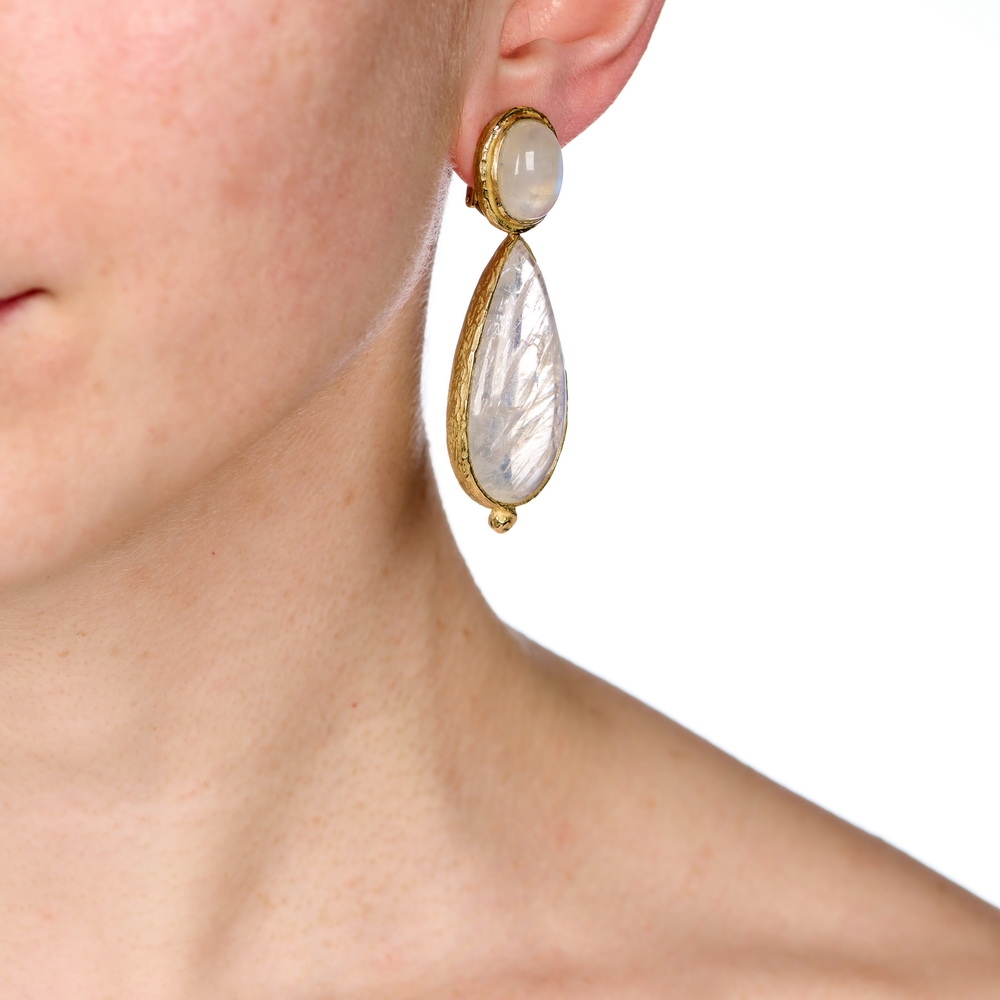 Moonstone Earrings with Pear Shape Moonstone Dangles E-1890-17498_on_model.jpg