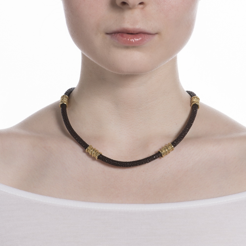 5mm Brown Stingray Cord Necklace N-1592_on_model1.jpg