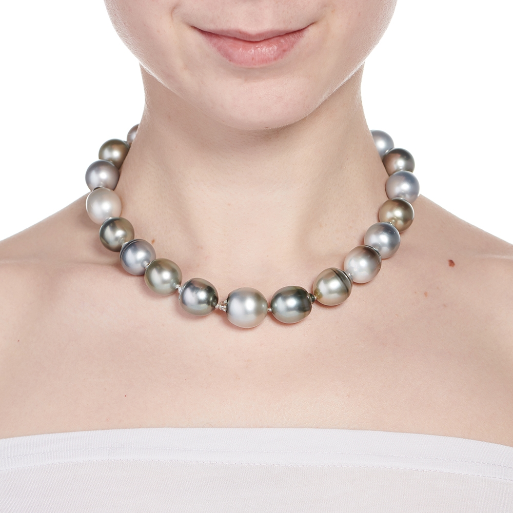 Pearl Necklace with Baroque Style Clasp N-2093-0000_on_model1.jpg