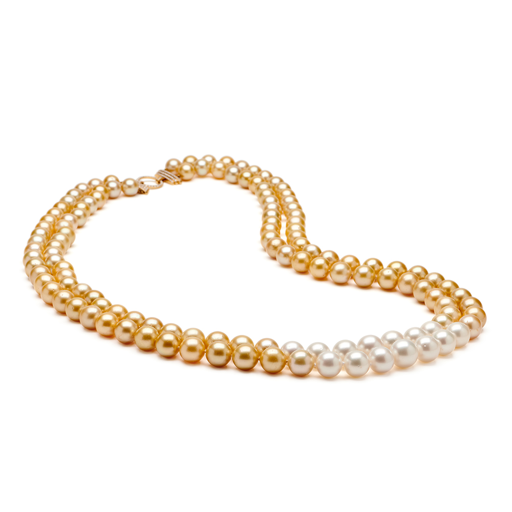 Pearl Necklace with Diamond Clasp
