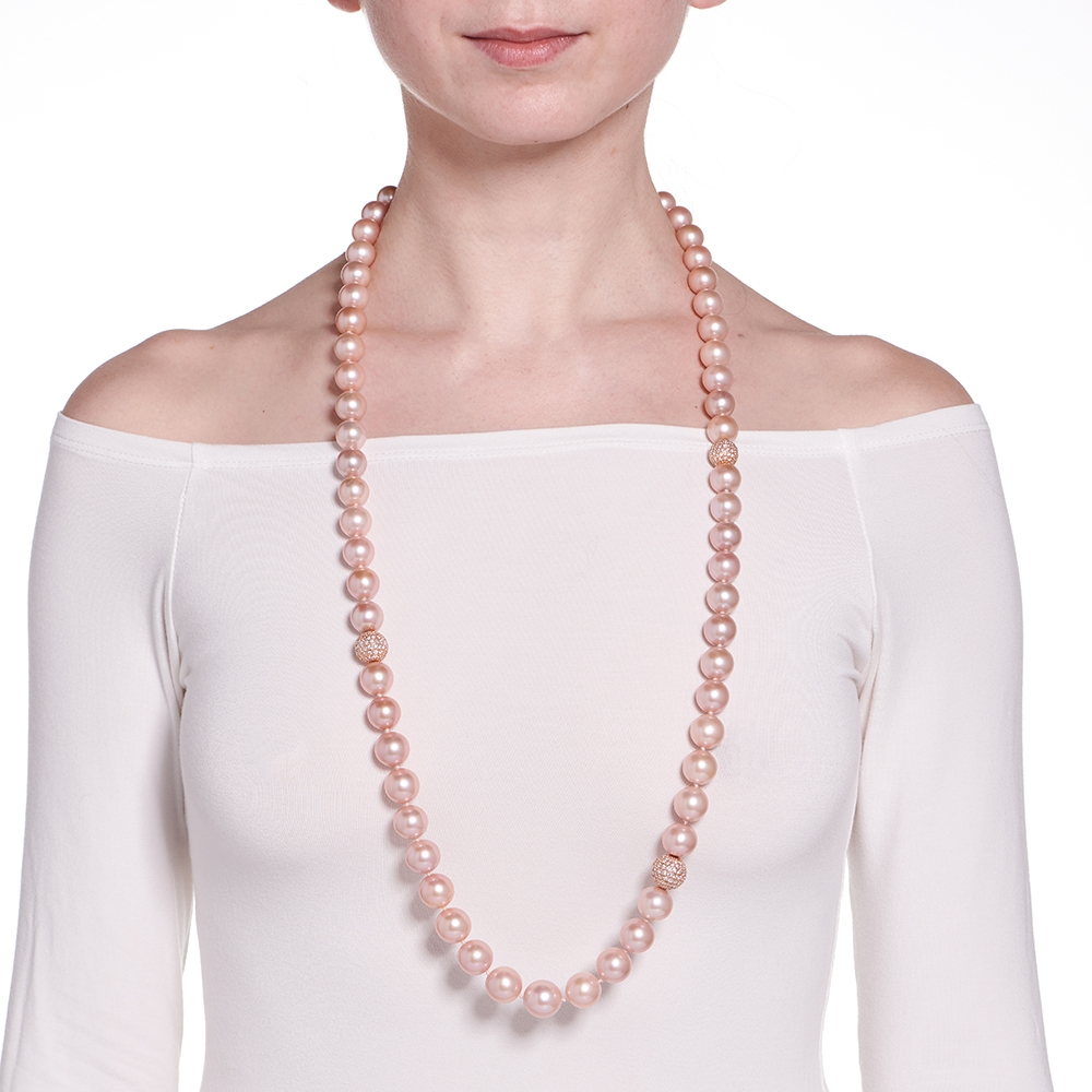 Pearl & Diamond Ball Necklace N-2131-0000_on_model.jpg