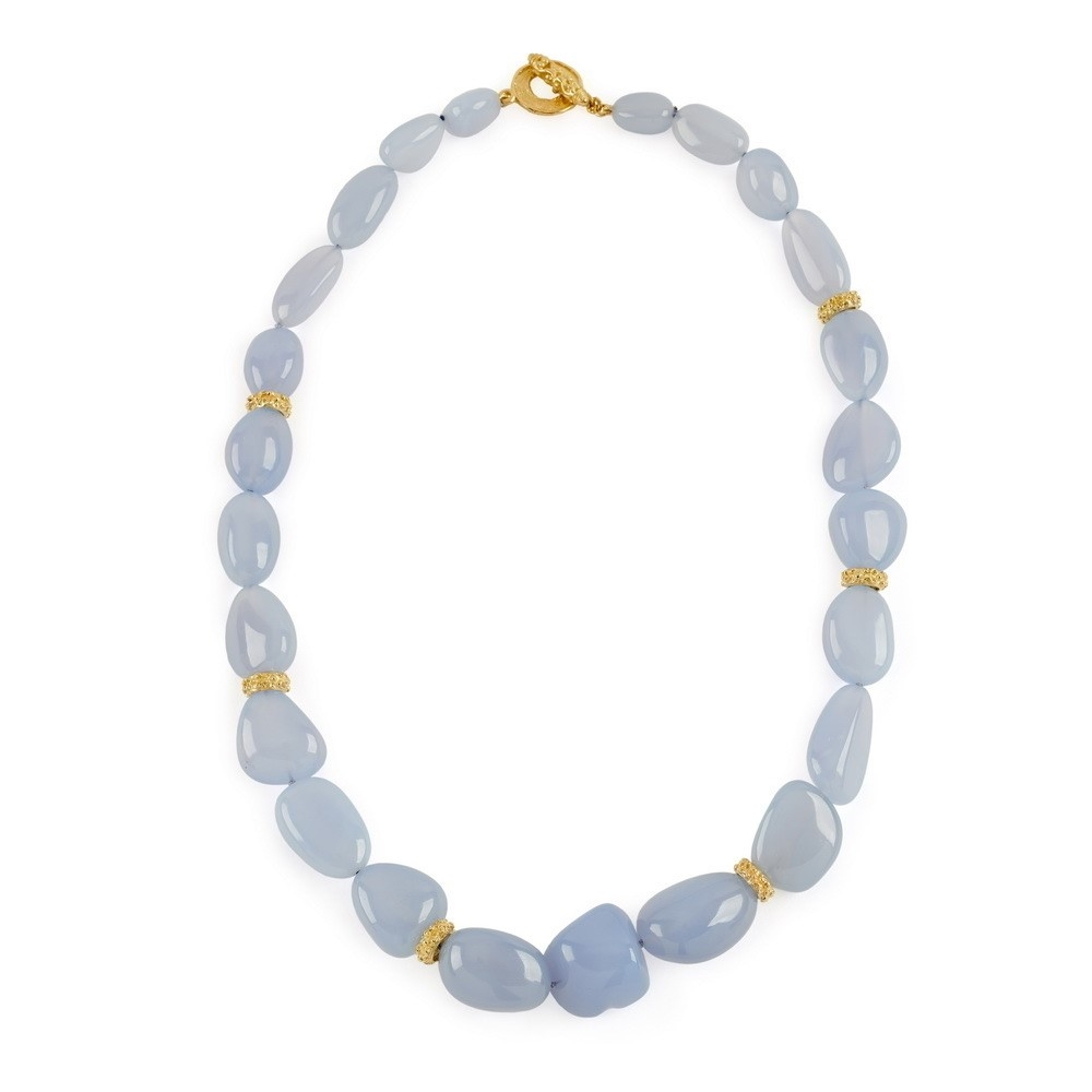 Blue Chalcedony Necklace N-2206-15713_Chalcedony_Bead_Necklace_w_18k_yg_Laura_Rondelles_Small_Mimi_Toggle_Clasp_24in.jpg