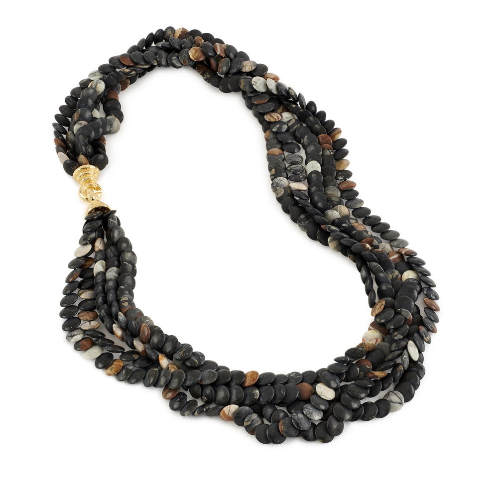 Picasso Marble Beads with XXL "Chinati" Clasp N-2237-16001,_Picasso_Marble_Beads_with_XXL_Chinati_Clasp,_31.5in_.jpg