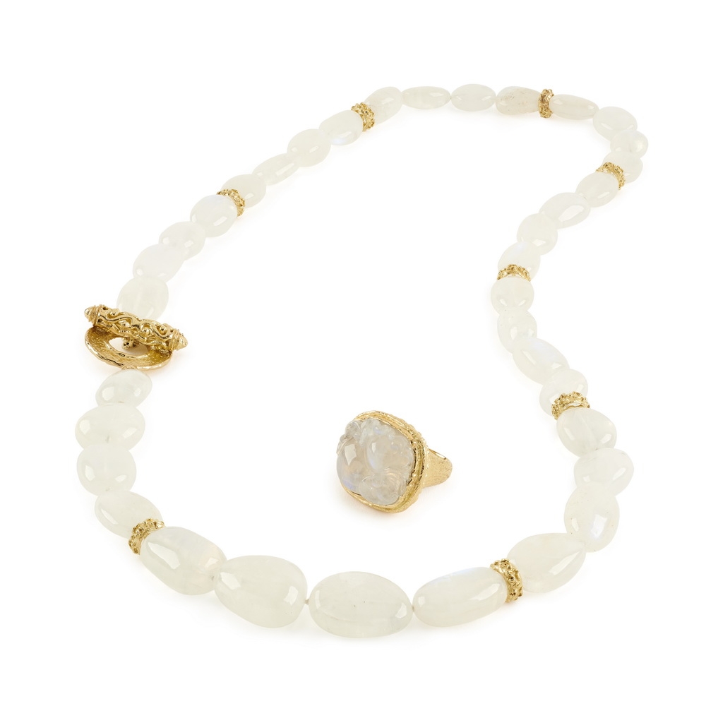 Moonstone Necklace with 