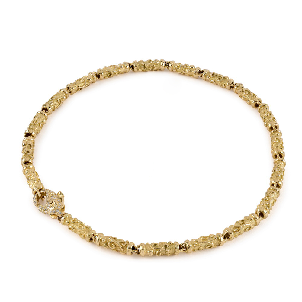 Medium "Collection Fete" Link Necklace with Large Diamond "Lobster" Clasp