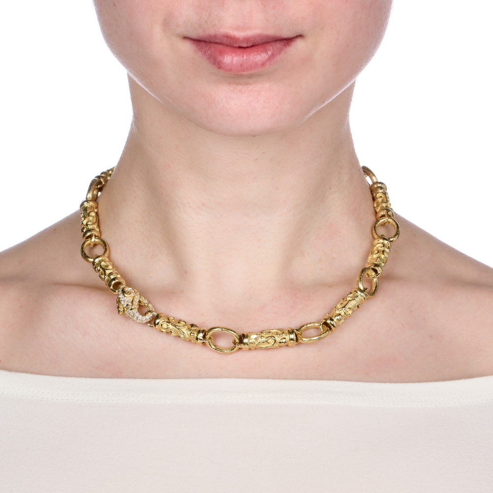 Diamond, Large Collection Fete & Mini Courtney Link Necklace N-2475-17481_on_model.jpg