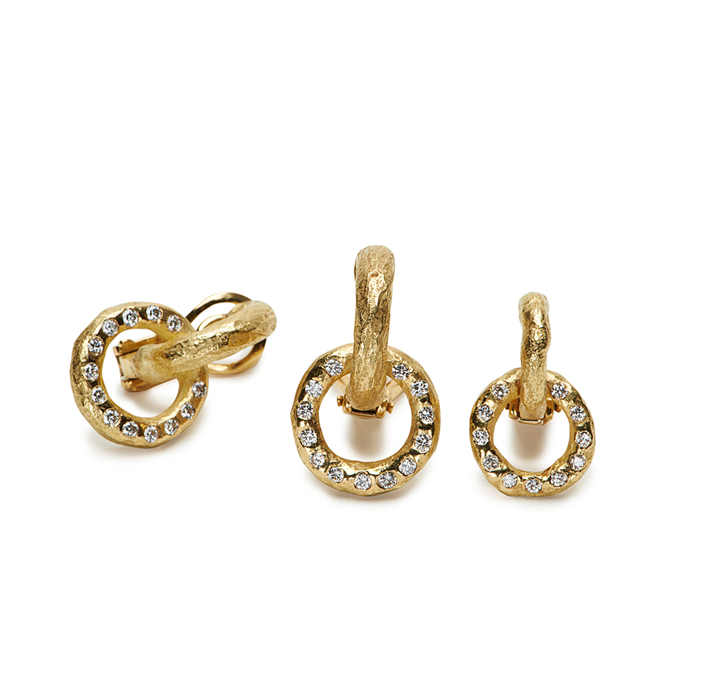"Kay's Loop" Earrings with Diamonds