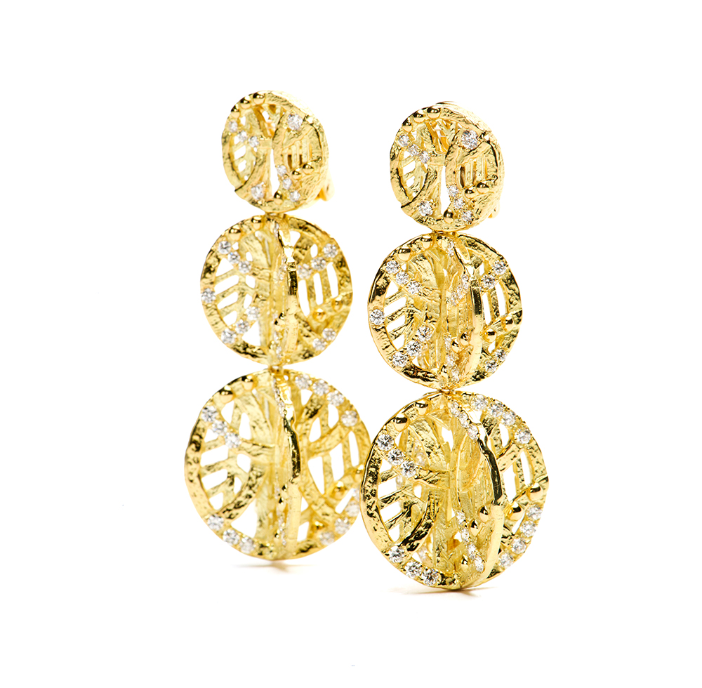 "Vanderbilt" Dangle Earrings with Diamonds