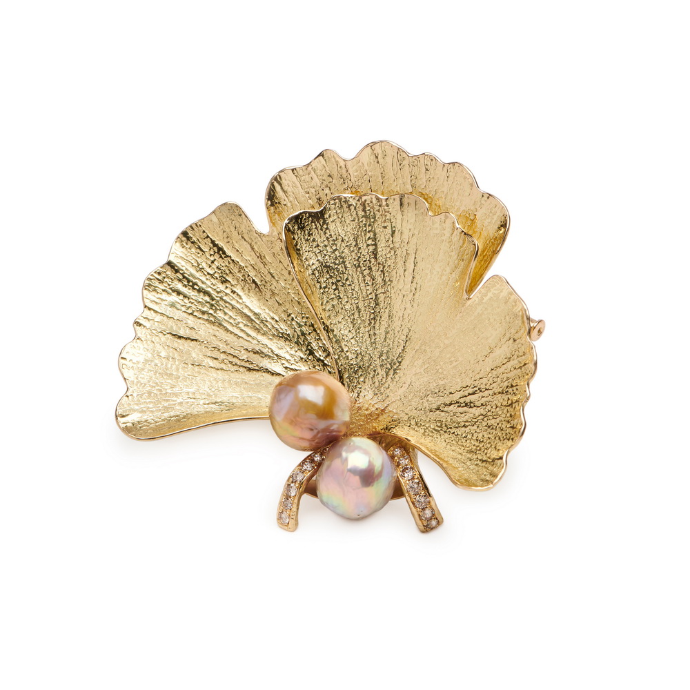 "Ginkgo Leaf" Brooch