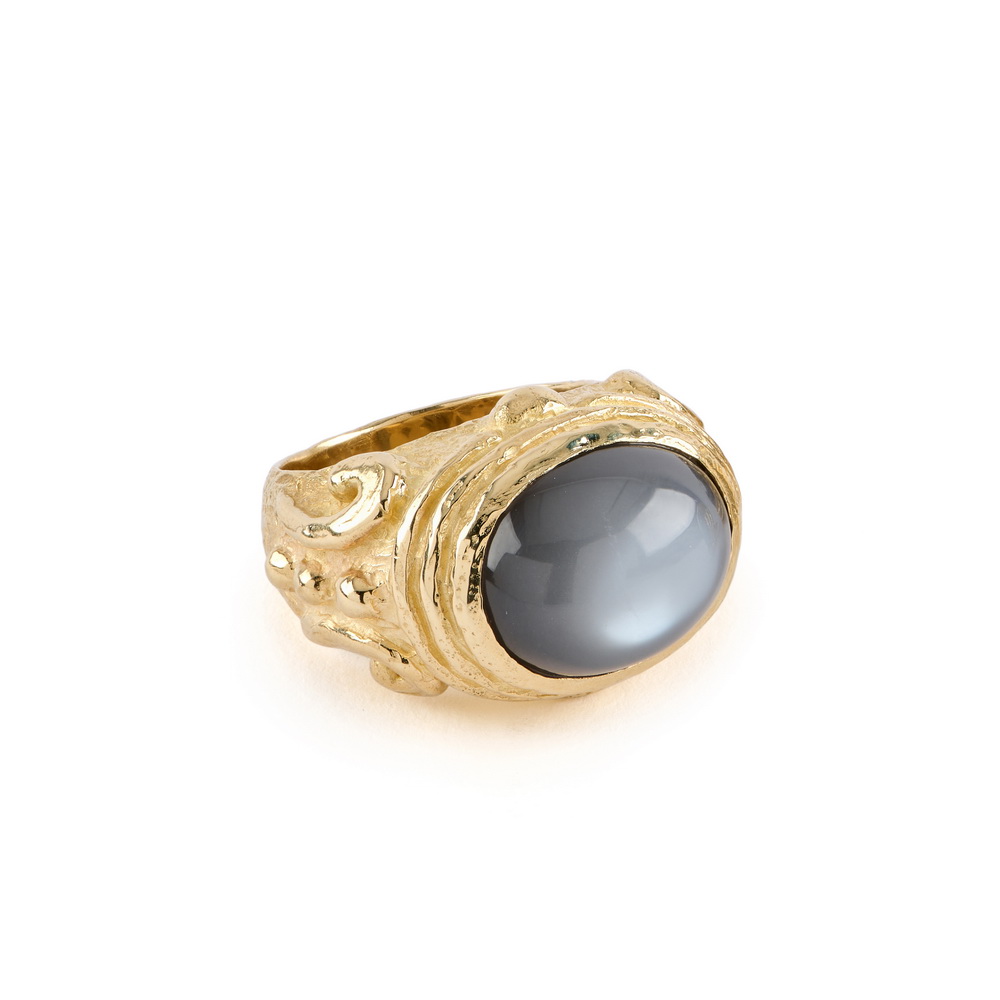 Medium “Chau’s Finale” Ring with Gray Moonstone