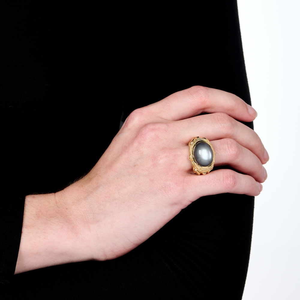 Medium “Chau’s Finale” Ring with Gray Moonstone R-1093-17337_on_model.jpg