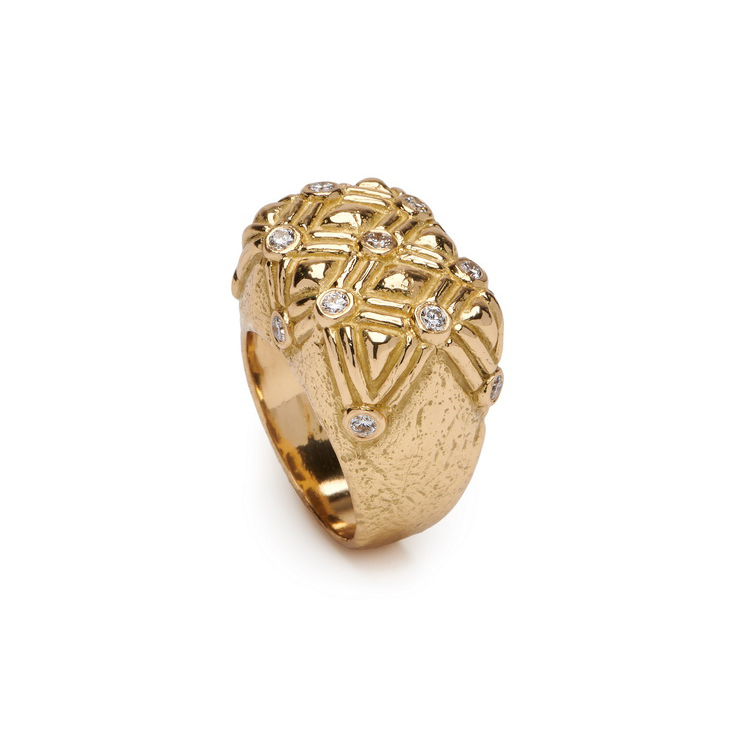 Small "Kayla" Ring with Diamonds