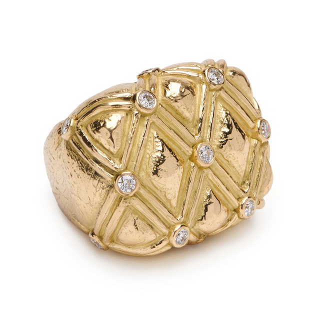 Large "Kayla" Ring with Diamonds