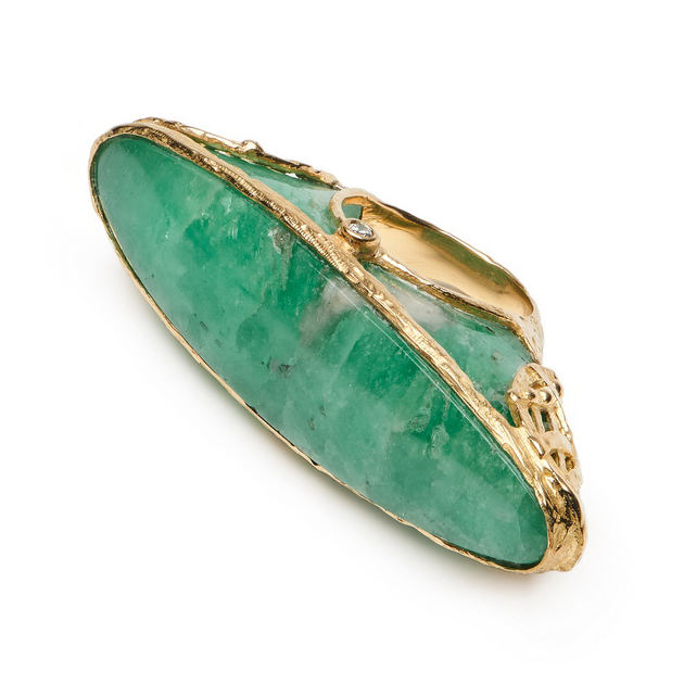 "Vanderbilt" Emerald and Diamond Ring