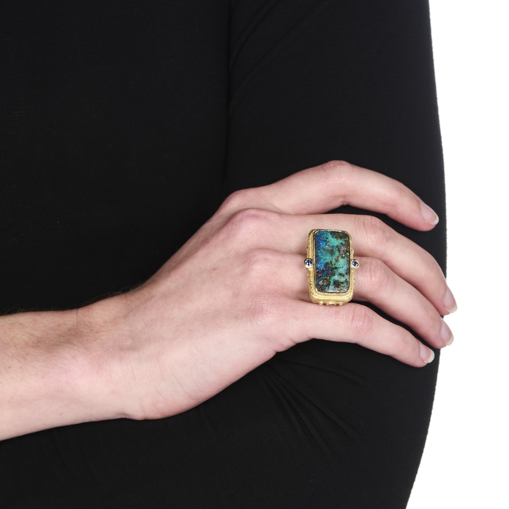 Boulder Opal and Tanzanite Ring R-1681-16376_on_model1.jpg