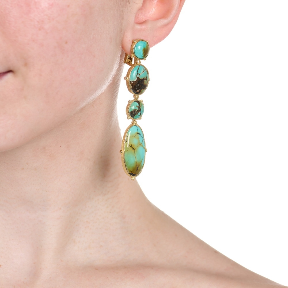 Turquoise Drop Earrings R-1742-17221_on_model.jpg