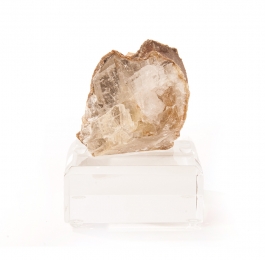 Druzy Quartz on Danburite on Lucite Base