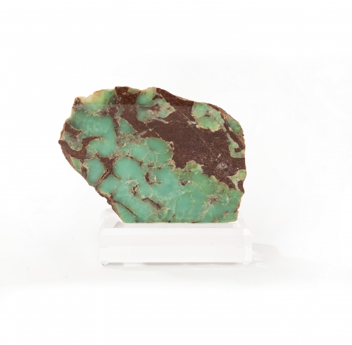 Chrysoprase Specimen on Lucite Base