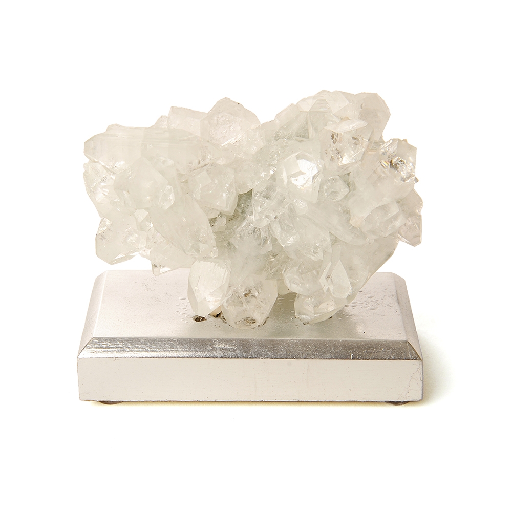 Apophylite Cluster with Silver Leaf Base S-1143_mtd.jpg