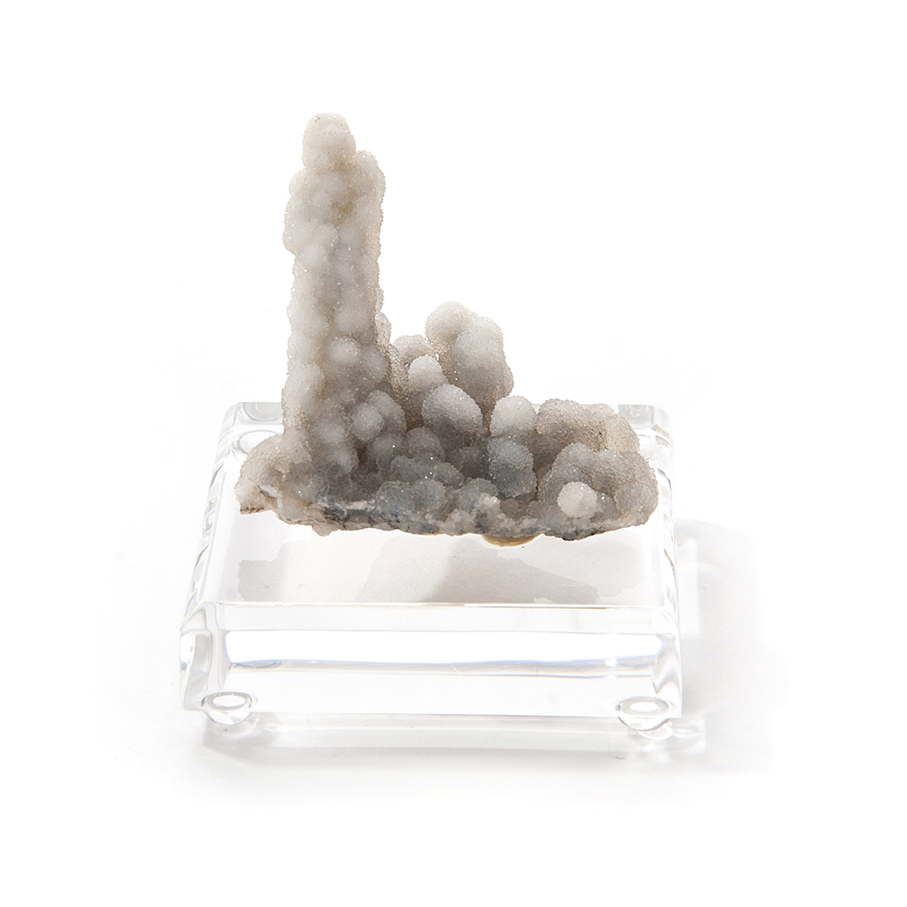 Chalcedony Cluster on Lucite Base